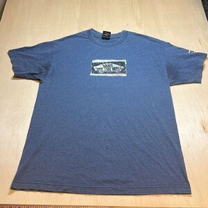 Vintage Y2K Vans Shirt Men's XLarge Blue Spellout Skate Skateboarding Shoe Co 90